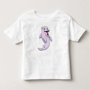 Dolphin with Daisy Flower Toddler T-shirt