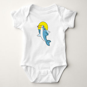 Dolphin with Fitness tires Baby Bodysuit