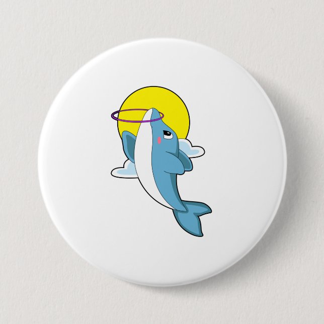 Dolphin with Fitness tires Button (Front)