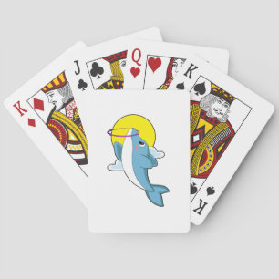 Dolphin with Fitness tires Poker Cards