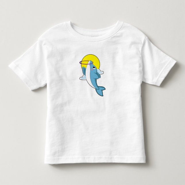Dolphin with Fitness tires Toddler T-shirt (Front)