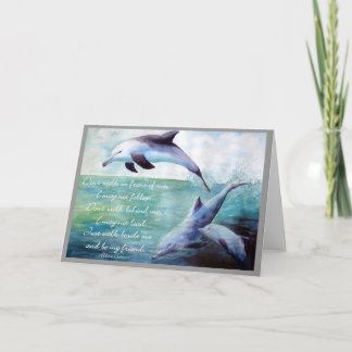 dolphin with friendship quote card
