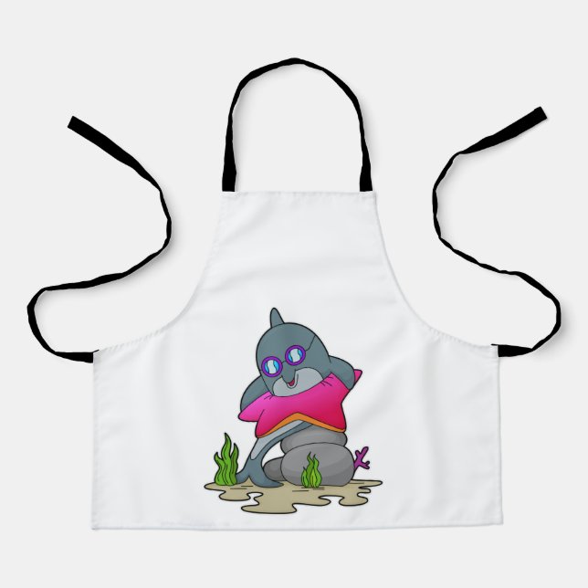 Dolphin with Glasses Apron (Front)