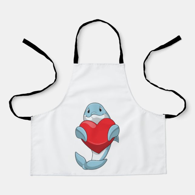 Dolphin with Heart Apron (Front)