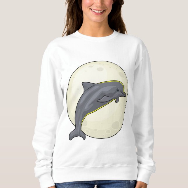 Dolphin with Moon Sweatshirt (Front)