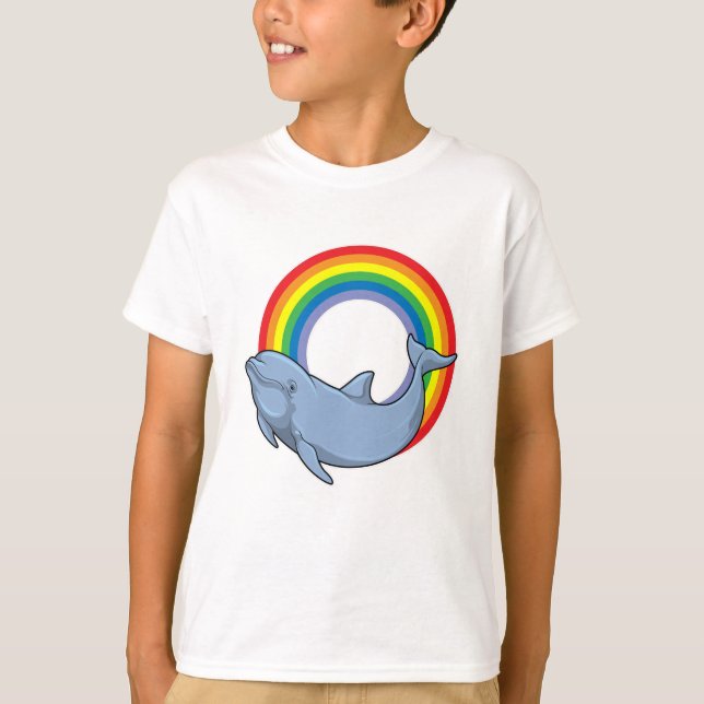 Dolphin with Rainbow T-Shirt (Front)