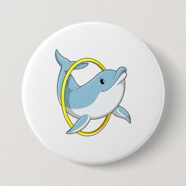 Dolphin with Ring Button (Front)
