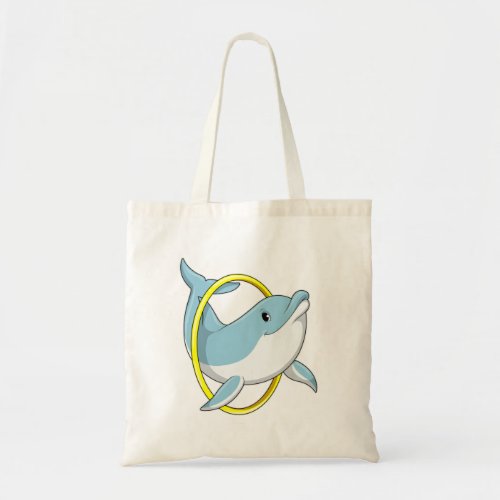 Dolphin with Ring Tote Bag