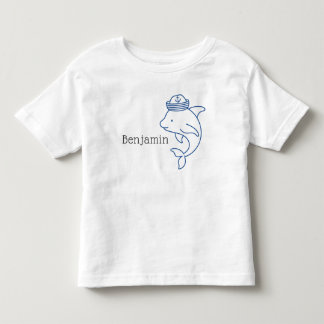 Dolphin with Sailor Hat, Personalized Toddler T-shirt