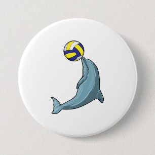 Dolphin with Volleyball Button
