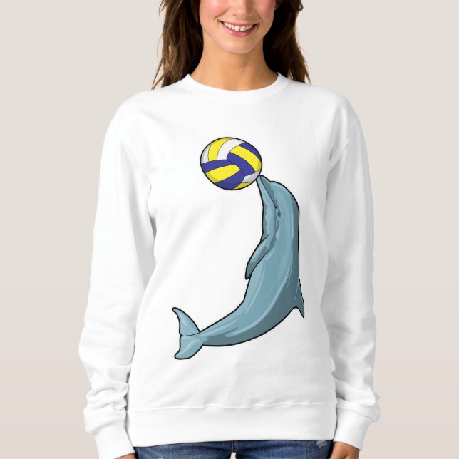 Dolphin with Volleyball Sweatshirt (Front)
