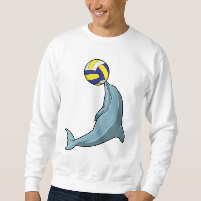Dolphin with Volleyball Sweatshirt (Front)