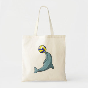 Dolphin with Volleyball Tote Bag