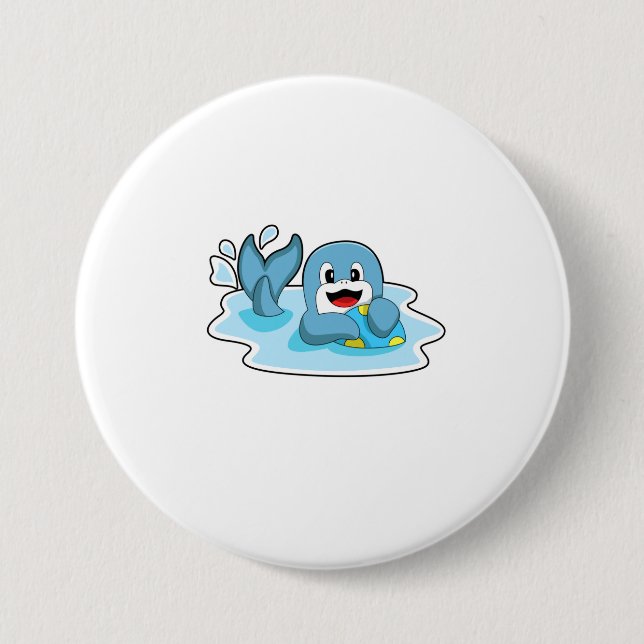 Dolphin with Water polo Button (Front)