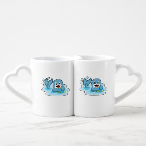 Dolphin with Water polo Coffee Mug Set