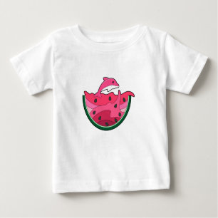 Dolphin with Watermelon Baby T-Shirt