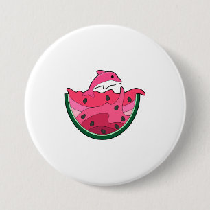 Dolphin with Watermelon Button