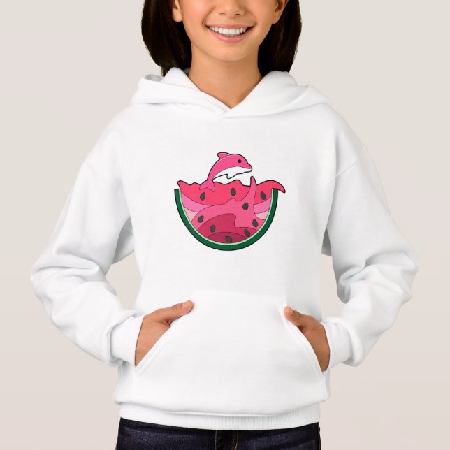 Dolphin with Watermelon Hoodie (Front)