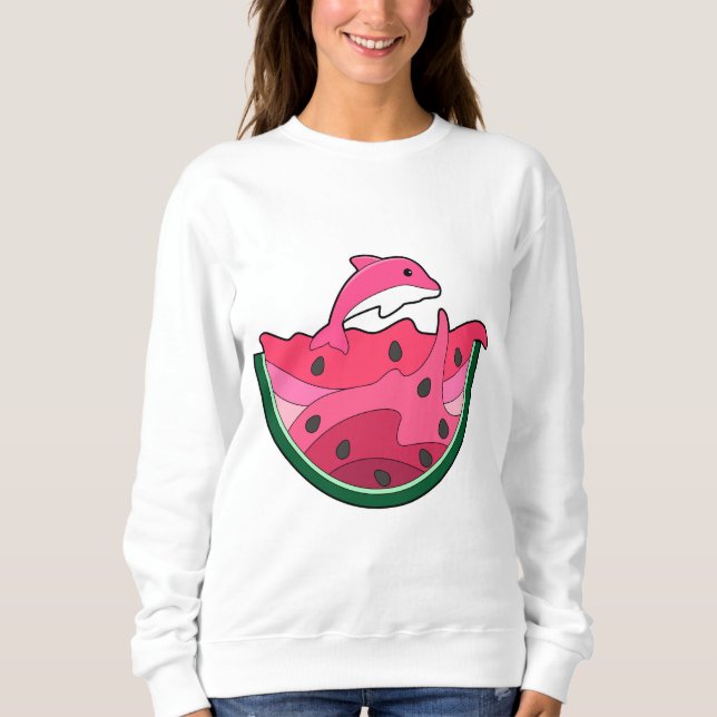 Dolphin with Watermelon Sweatshirt (Front)