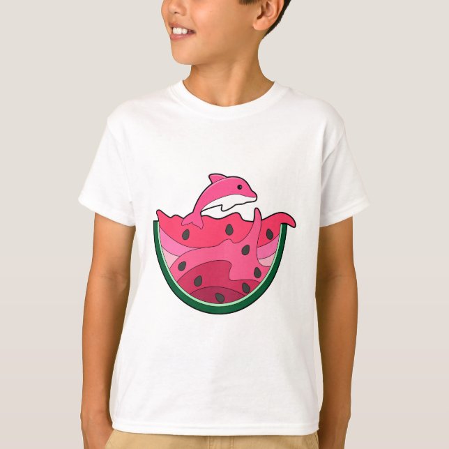 Dolphin with Watermelon T-Shirt (Front)