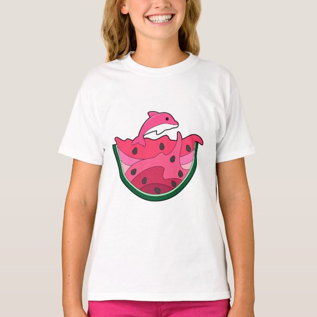 Dolphin with Watermelon T-Shirt (Front)