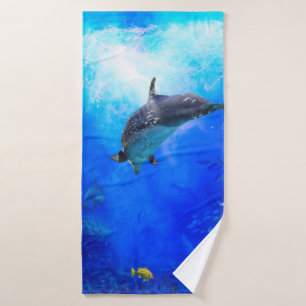 Dolphin World  WIND ON THE WATER 1 Bath Towel