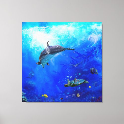 Dolphin World WIND ON THE WATER Canvas Print