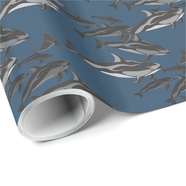 Dolphin Wrapping Paper Dolphin Christmas Paper (Roll Corner)