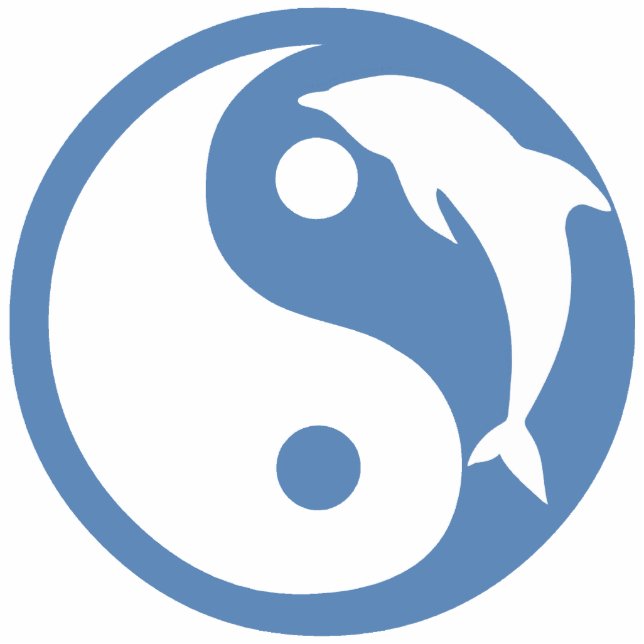Dolphin Yin Yang Ornament (Front)