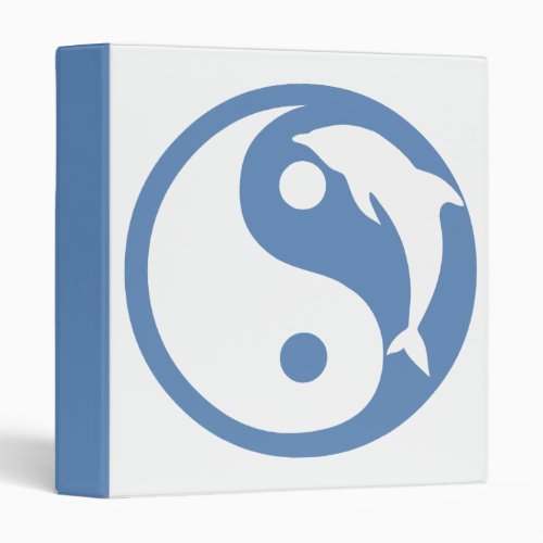 Dolphin Yin Yang Symbol Binder