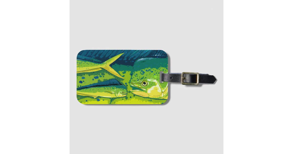 Vintage Rainbow Trout Fisherman Fishing for Fish Luggage Tag, Zazzle