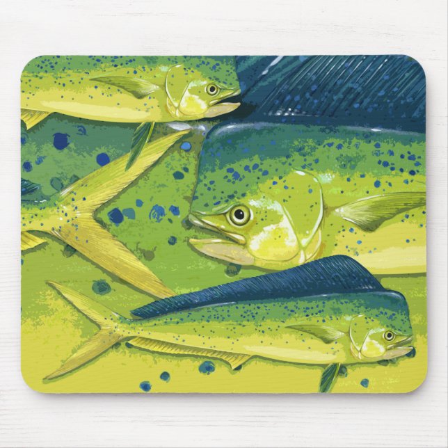 Dolphinfish (mahi mahi) mouse pad (Front)