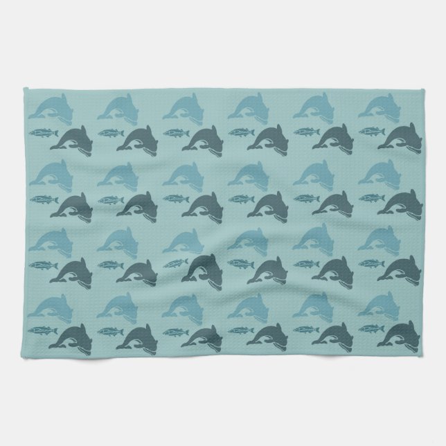 Dolphins and Fish Towel (Horizontal)