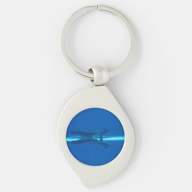 Dolphins and reflections keychain (Front)