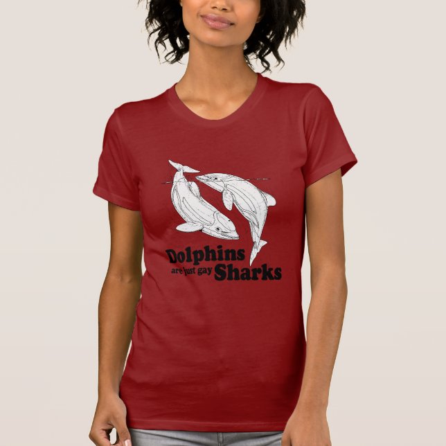 Dolphins are gay sharks T-Shirt (Front)
