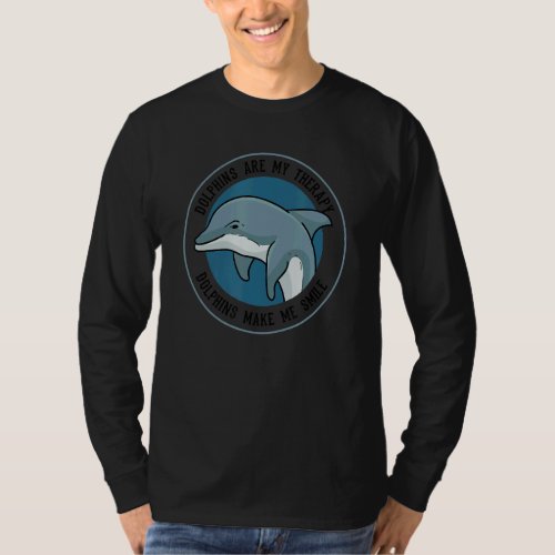 Dolphins as Therapy Cute Sea Animal Wildlife Natur T_Shirt