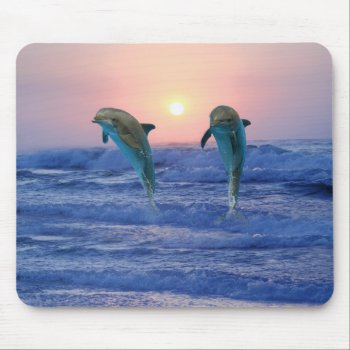 Dolphins At Sunrise Mouse Pad by laureenr at Zazzle