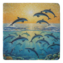 Dolphins At Sunset l