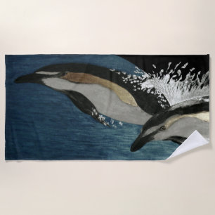 Dolphins beach towel