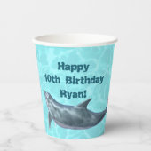 Dolphins Birthday Party Paper Cups (Front)