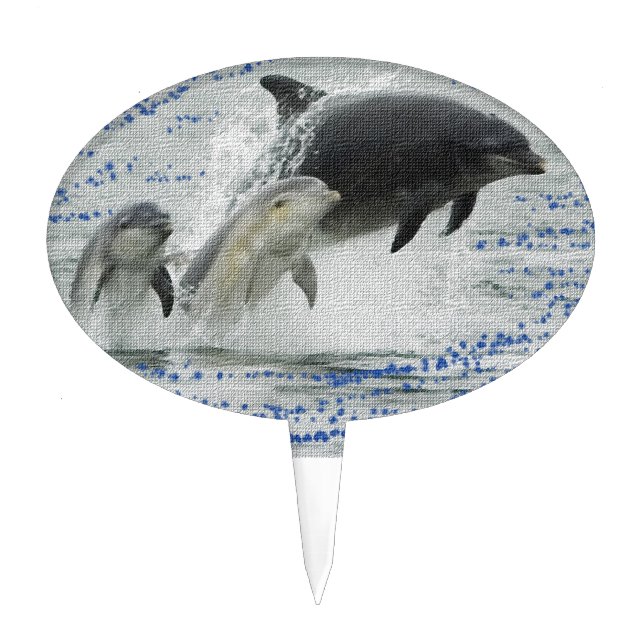 Dolphins Cake Topper (Front)