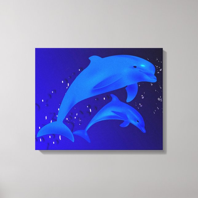 Dolphins Canvas Print (Front)