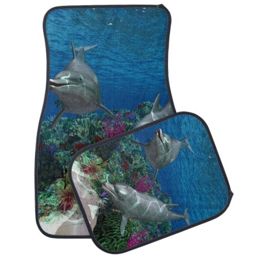 Dolphins Car Floor Mat