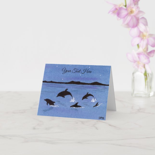 Dolphins Card (Orchid)