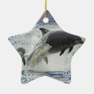 Dolphins Ceramic Ornament