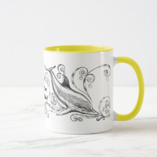 Dolphins Charcoal II Ringer Mug