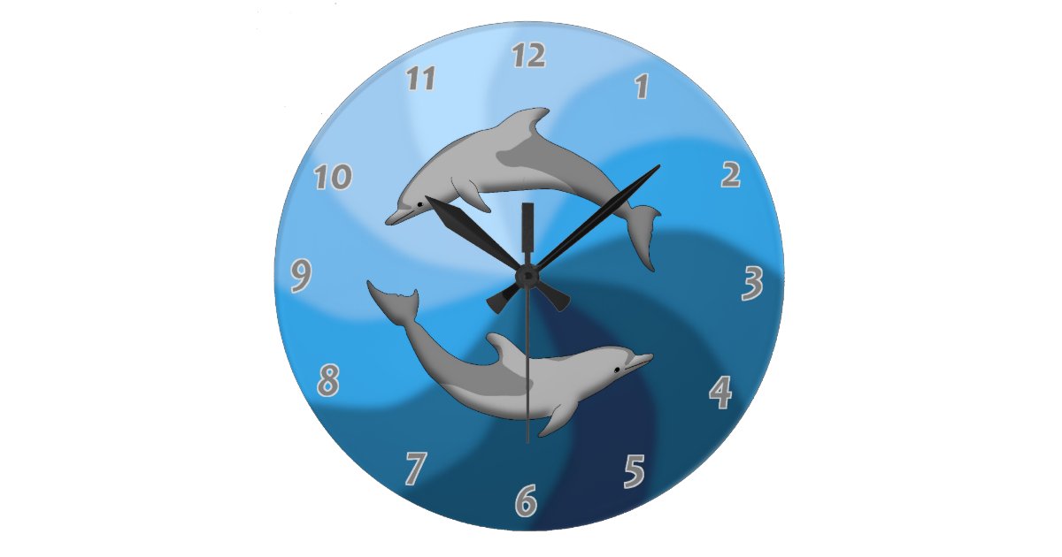 dolphins clock Zazzle