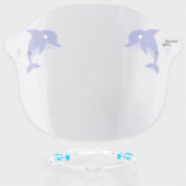 Dolphins Cute Ocean Fish Animal Cartoon Face Shield (Front w/Glasses)