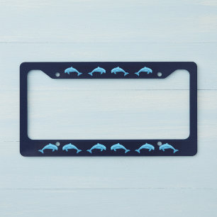Dolphins Deep Blue License Plate Frame