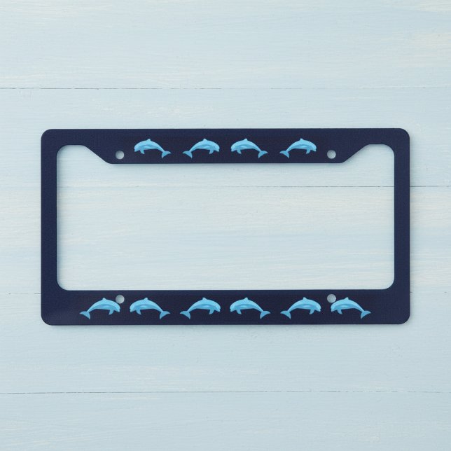 Dolphins Deep Blue License Plate Frame (Dolphins license plate frame.)